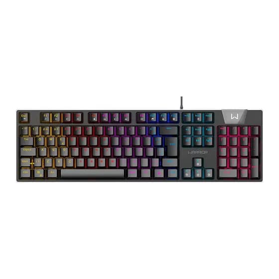 Teclado Gamer Mecânico Royal Score, Full Size, Blue Switch, ABNT2, RGB Preto Warrior - TC313