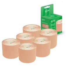 Kit 6 Fitas Kinésio Muscle Fix 5x500cm Bege Multi Saúde - HC041K