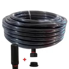 Mangueira De Jardim Silicone Preta 20 Metros Borracha Jardim