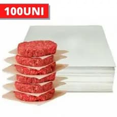 100 uni SEPARADOR PLASTICO DE HAMBURGUER 15X15