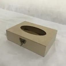 Caixa De Lenço - 5,5A X 13,5L X 19C - Em mdf cru