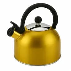 Chaleira Inox com Apito para Fogão Gás Elétrico e Indução Ferve Rápido Agua Chá Café Luxo