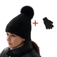 Gorro Feminino De Inverno Premium Com Pompom Touca De Lã Otima Para Usar No Frio