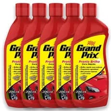 Cera Liquida 200ml Grand Prix 5 unidades - Cera Cristalizadora Automotiva Carro Proteje a Pintura