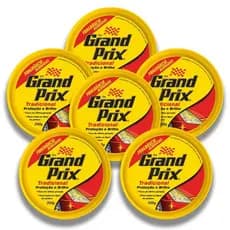 Cera em Pasta Tradicional Lata 200g Grand Prix 6 unidades - Cera Automotiva Auto Brilho Proteção UV