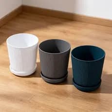 Vaso de flor Cachepô Decorativo com bandeja Plastico