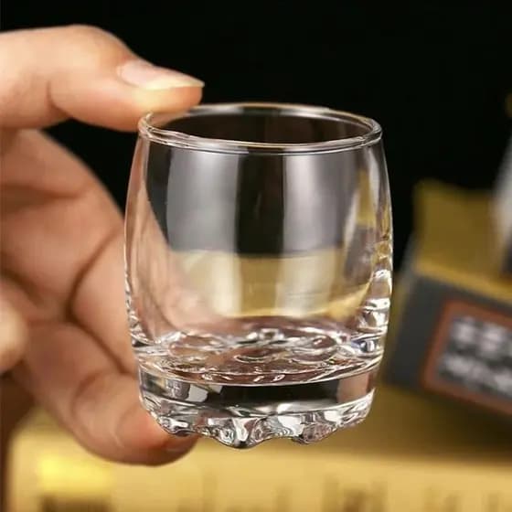 kit 6 Mini Copos Dose Licor Shot Drink 50ml Resistente e Elegante de Vidro