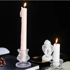 1/3/5 pcs Castiçal de Vidro Detalhes Porta Velas Decoração de Luxo