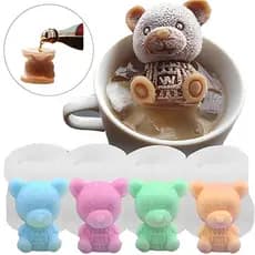 2/4/6 FORMA DE GELO 3D SILICONE MOLDE DE Urso