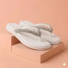 Chinelo Feminino Nó Slim Papete Sandália Flat Feminina Detalhe em Nozinho Strass Brilho Luxo Confortavel