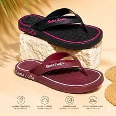 Kit 2 Pares De Chinelo Ortopedico Feminino Sandalia Sola Baixa  Macia Idoso Confortavel Antiderrapante Dia a Dia