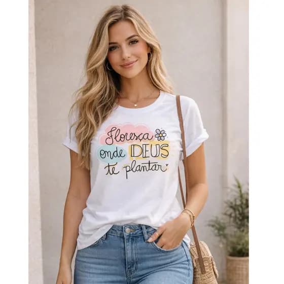 Camiseta T-shirt Feminina Blusa Leão de Judá