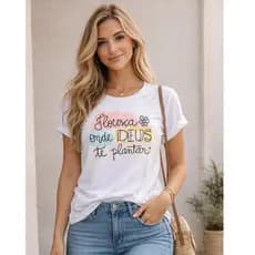 Camiseta T-shirt Feminina Blusa Leão de Judá