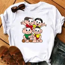 Camiseta Turma 100% Algodão Personagens Tshirt Camisa Feminina