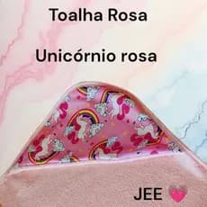toalha com capuz forrada felpudo macio rosa várias estampas Premium