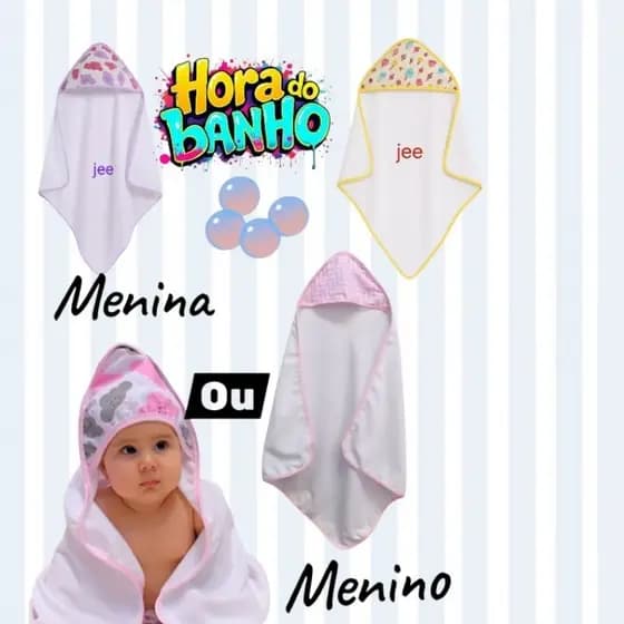 KIT DE 2 TOALHAS COM CAPUZ FORRADO RN CREMER LINDAS ESTAMPAS