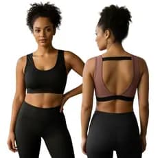 Top Fitness Feminino Decote V Costas Confortável com Elástico nas Costas Zero Transparência
