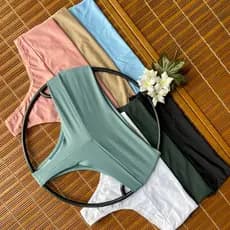 Kit 5 Calcinhas Fio Duplo Cós Alto Feminina Conforto Diário e Excelente Sustentação