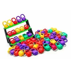 Kit De Chaveiros Fitness Kettlebell Anilha Halter Sextavado KeltBall Anilhas Academia Brinde Mimo