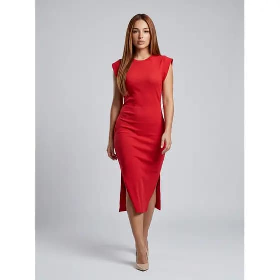 Vestido Muscle Feminino Regata Ombreira Longo Midi Curto Básico Justo Casual Look Estiloso Moda Verão Confortável