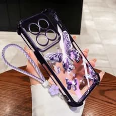 Capa YBD Para Motorola Moto G56 G86 Edge 60 Pro 70 Fusion 60S G77 G67 De Telefone Transparente Nova Borboleta Dourada TP