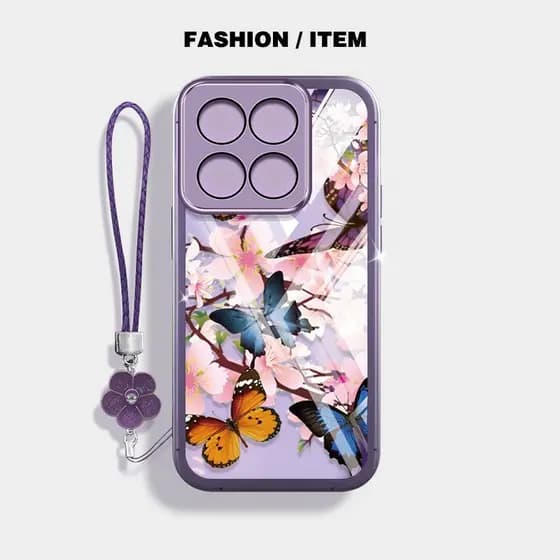 YBD Capa De Telefone Transparente Para Motorola G77 G67 G86 G56 G17 G15 Power G75 G84 G85 Colorido Estilo Chinês Peônia