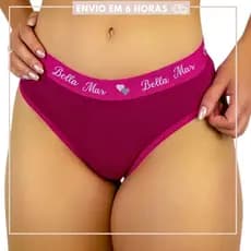 Kit 8 Calcinha Feminina Algodão Elástico na Cintura Exposto Conforto Tanga Adulto Calcinhas Feminino