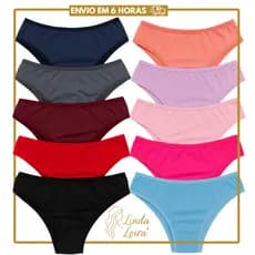 Kit 5 Calcinhas  InfantIl Viés Conforto com Forro 100% Algodão