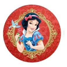 Painel Redondo Branca De Neve Capa Mini Painel 50x50cm Capa Mini Redondo Com Elástico