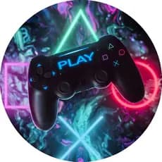 Painel Redondo Game Gamer Jogo Play Capa Mini Painel 50x50cm com elastico