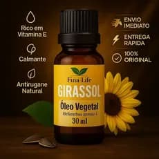Óleo vegetal de Girassol 30ml fina life hidratante corporal