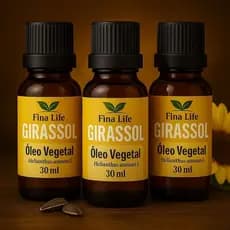 3 unidades Óleo vegetal de Girassol 30ml fina life hidratante corporal