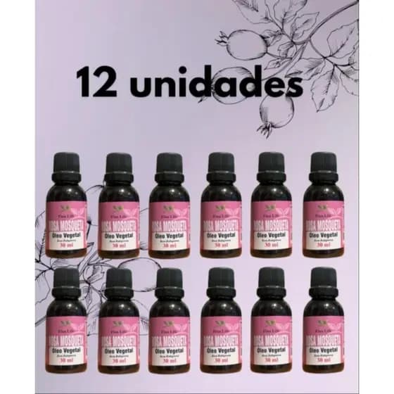 12 un Oleo gevetal de Rosa mosqueta 30 ml 100% puro fina life