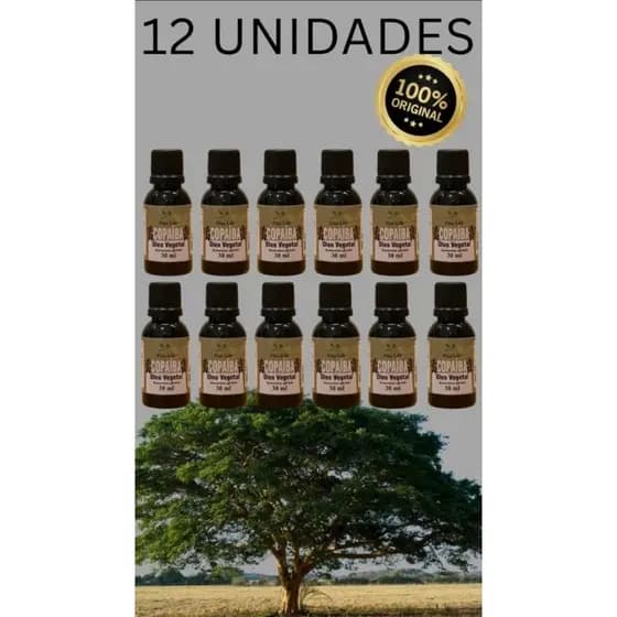 Óleo copaiba da Amazônia 30ml fina life 100% puro 12 unidades