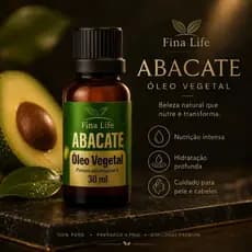 Oleo vegetal abacate 30m fina lifel 100% natural prensado a frio