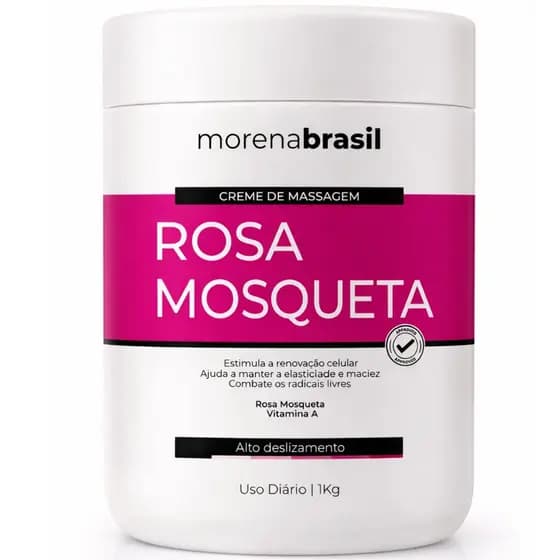Creme De Massagem Profissional Rosa Mosqueta 🌸 Alto Deslizamento Para Massagens Prolongadas!!