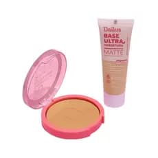 Kit Pele Dailus Base Líquida + Pó Compacto Alta Cobertura fps15