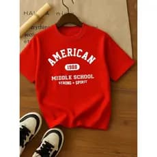 Camisa 30.1 American Camiseta Infantil Midle Manga Curta Blusa Algodão