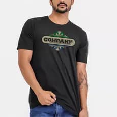 Camisa Camiseta Company Original Preta Retro Anos 80 Blusa Algodão Casual