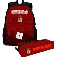 Kit Mochila Roblox Bolsa Escolar Com Estojo Resistente Reforçado Para Crianças Ótima Para Viagens