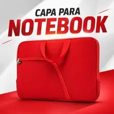 Capa Case Pasta para Notebook com Bolso Impermeável para Viagens até 15,6 Polegadas