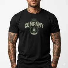 Camiseta Camisa Blusa Masculina Preta Company Sol Estampada Casual