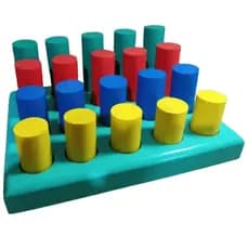 Brinquedo Educativo Jogo Infantil Pinos De Encaixe