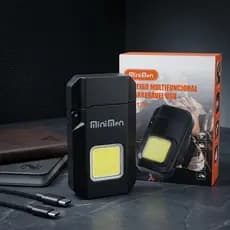 Isqueiro Elétrico Plasma USB Recarregável Led A Prova De Vento Luxo Premium