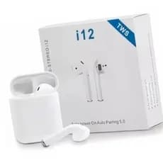 Fone de Ouvido Sem Fio i12 TWS Bluetooth Touch para Android e iOS