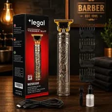 Máquina De Cortar Cabelo E Barba Dragão T9 Aparador De Pelos Profissional Recarregável Sem Fio Vintage Original MZ00300