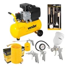 Compressor de Ar 8 PCM Profissional Portátil com Kit de Acessórios - Completo para Limpeza, Pintura e Calibração