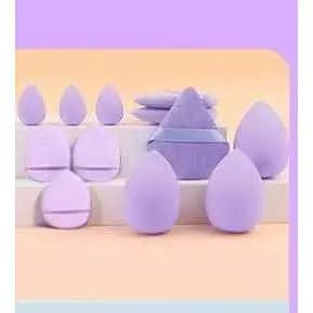 12 peças de esponja de maquiagem, esponja de base, creme líquido, Acessórios  de maquiagem