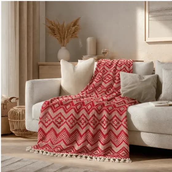 Manta Para Sofá Gigante TAMBABA 2.40x1,80m Grande 100% Algodão Conforto, Decorativa e Capa Protetora