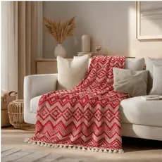 Manta Para Sofá Gigante TAMBABA 2.40x1,80m Grande 100% Algodão Conforto, Decorativa e Capa Protetora